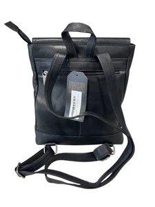 NWT-Le Donne Women’s Full-Grain Cowhide Leather Luna Backpack Bag Black- Travel - Picture 1 of 11