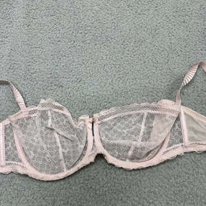 Chantelle Bra 38E Balconette Bra 3645 Rosa Transparente Con Aros - Imagen 1 de 10