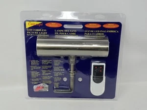 Concept LED Cordless Picture Light Model 202L Antique Brass, w/ Remote Control - Picture 1 of 3