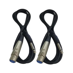 Cable Up CU/AS702 6' XLR Female to 1/4" TS Male Audio Cable (2-Pack) - Picture 1 of 1