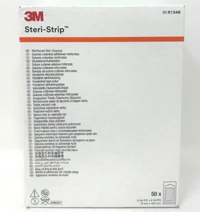 3M Steri-Strip Reinforced Adhesive Skin Closures,R1546, (1/4in x 4in), Box of 50 - Picture 1 of 5