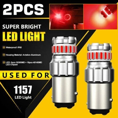 Led Brake Light 380 1157 Bulb Red Bay15d P21/5w Car Stop Tail Light 12V LED - Image 1 of 4