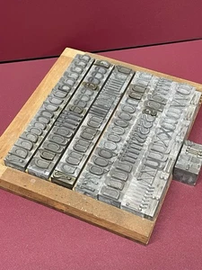 ANTIQUE 60pt HOBO LIGHT lower case letterpress type font ATF - Picture 1 of 5