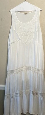 Magic женское платье белый крючком бисером коттедж ядро ярусный кокетка размер 1 x - Изображение 1 из 4