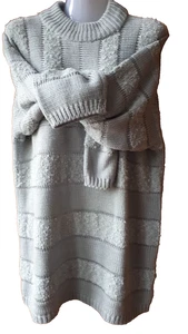 Neuer schöner hellgrauer dicker Strickpulli Longpulli M 38 40 42 ? - Bild 1 von 17