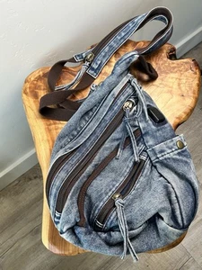 Bolso Bandolera Bandolera Lona Denim Azul Jean Lavado a la Piedra - Imagen 1 de 22