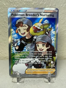 Pokemon Breeder's Nurturing (Full Art) 188/189 Swsh03: Darkness Ablaze Holo - Picture 1 of 2