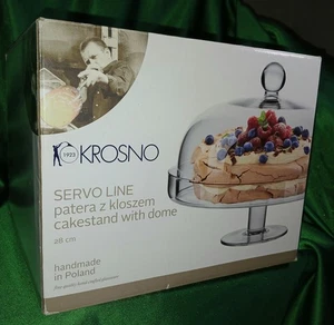 Krosno Servo Line Kuchenständer mit Kuppel! Mundgeblasen in Polen! Neu! - Bild 1 von 20