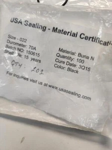 SILICON O RINGS 70 BUNA SIZE 022 - Picture 1 of 5