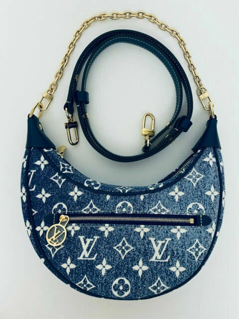 Louis Vuitton Loop Shoulder Bag Blue Fabric