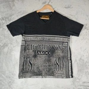 Akoo Camicia Uomo Media Nera Manica Corta Pullover Casual Streetwear TI Urban - Foto 1 di 7
