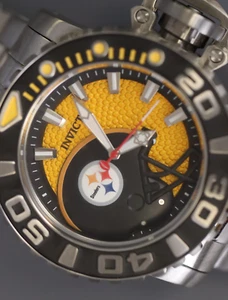 INVICTA NFL Men's 58mm Stainless Steel Black + Steel Yellow Dial NH35A Automatic - Picture 1 of 7