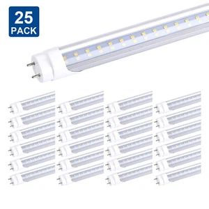 25Pack T8 G13 Bi Pin 4FT Led Tube Light Bulbs 28W 2 Pin 4' Led Shop Light 6000K - Picture 1 of 11