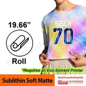 Rollo Siser Sublithin suave mate imprimible HTV 20" *Crea tus diseños personalizados - Imagen 1 de 4