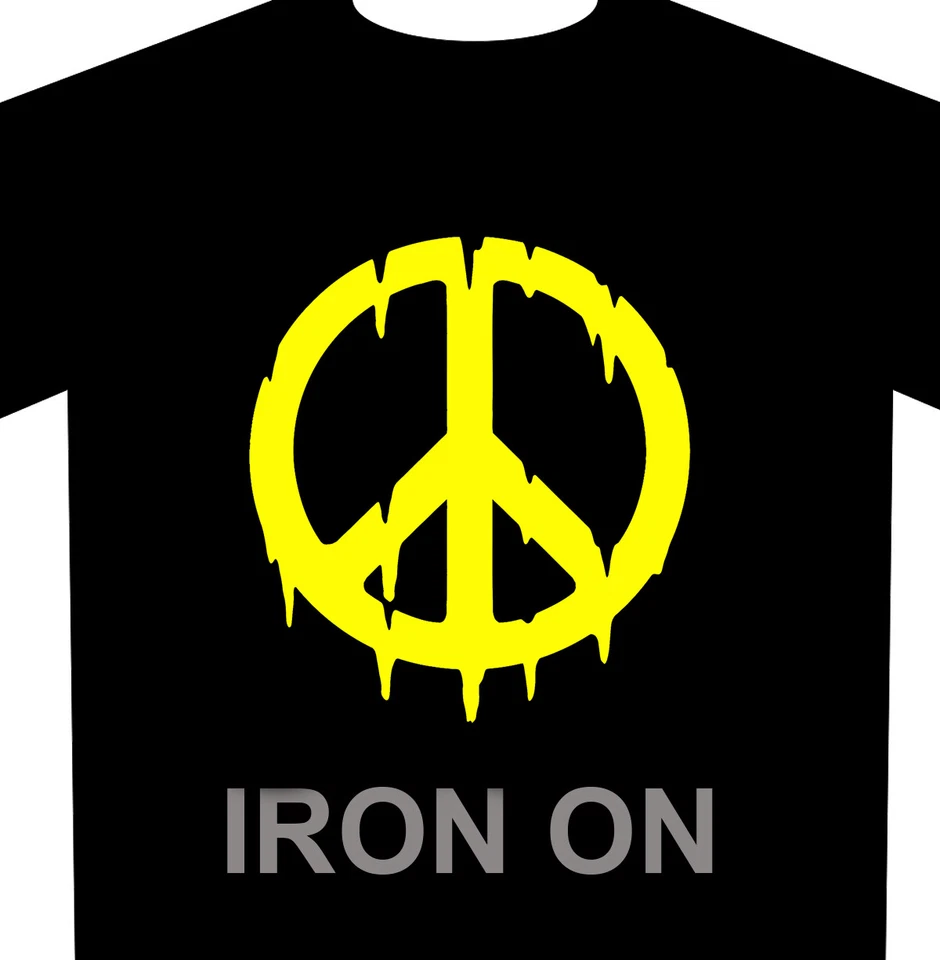 Peace Melt Iron On Heat Transfer Decal - Image 1 of 1