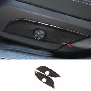 ABS Carbon Fiber Seat Button Handle Panel Cover Trim For Benz C-Class 2015-2021 - Foto 1 di 7