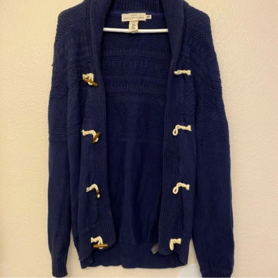 H&M L.O.G.G. 100% Algodón TOGGLE Cárdigan Chal Frente Abierto Abuelo Suéter-M Foto 1 de 4