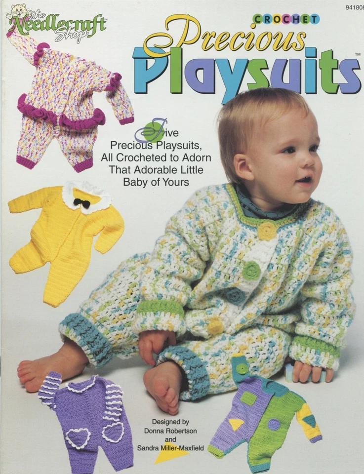Needlecraft Shop Crochet Pattern Book 941808 Precious Playsuits Baby 12mos-3T - Image 1 of 1