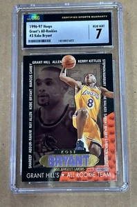 1996-97 Hoops Grant Hill All-Rookies Kobe Bryant CSG 7 Lakers Rare!!! - Picture 1 of 2