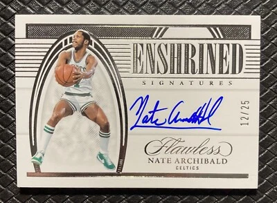 NATE ARCHIBALD 2021-22 Panini Flawless Enshrined Auto /25 Boston Celtics SP - Image 1 of 2