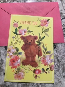Tarjeta de felicitación Thank You’re So Beary bonita 5”x7” sello Mary Hamilton Bear - Imagen 1 de 6