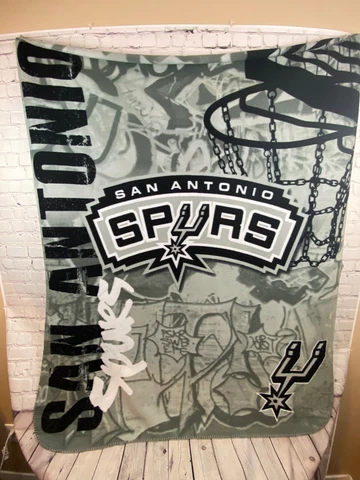 San Antonio Spurs GRAFITTI Large 50"x60" Fleece Throw Blanket NBA Basketball Cover
