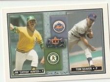 2002 Fleer Fall Classics Rival Factions #28 Catfish Hunter Tom Seaver 185/500