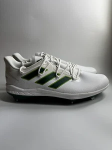 adidas Men’s 13.5 ADIZERO AFTERBURNER 8 Baseball CLEATS White-Team Green H00973 - Picture 1 of 6