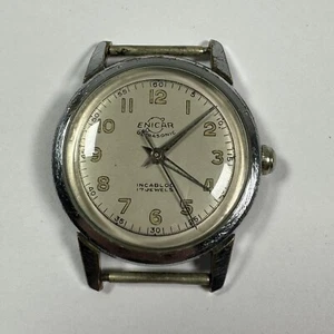 Enicar Ultrasonic 17 Jewel Manual Wind Automatic Men’s Wristwatch Works Vtg - Picture 1 of 14