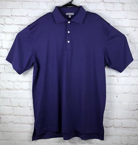 PETER MILLAR Performance Purple Short Sleeve Polo Golf Shirt Medium - Picture 1 of 5