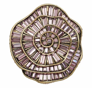 ECHTES Heidi Daus schillerndes Baguette Rose Kristall Pin & Ohrring (durchbohrt) Set - Bild 1 von 5