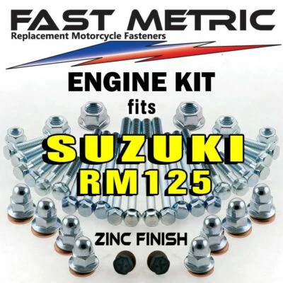 Kit de pernos de reconstrucción de motor Suzuki RM125 '90-'97 | Sujetadores ZINC estilo FÁBRICA Foto 1 de 4
