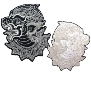 Parche bordado planchado cosido en tailandés logotipo Hanuman insignia aplique tamaño 25*20 cm B - Imagen 1 de 7