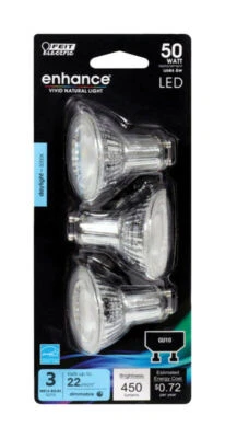 Feit Electric LED MR16 50W 6W Bulbs GU10 5000k Daylight 450 Lumens - Image 1 of 2