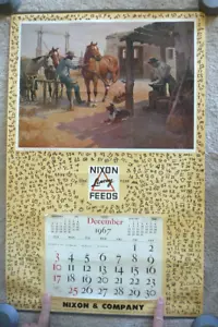 1967 NIXON FEEDS 18" x 28 Calendar - First Shoes by Charlie Dye - Partial Pad - Bild 1 von 3