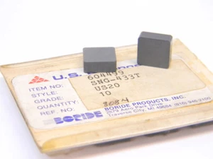 NEW SURPLUS 10PCS. BORIDE PRODUCTS SNG 433T  GRADE: US20  CERAMIC INSERTS - Picture 1 of 1