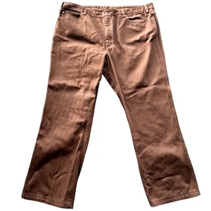 Duluth Trading Co. Relaxed Fit Canvas Carpenter Pants Brown Cotton 48x32 - Picture 1 of 8