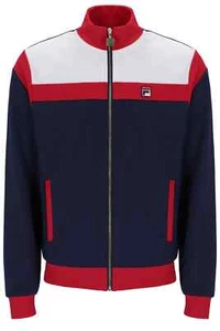 Fila Cruz Colour Block Archive Track Jacket Navy / Red / White - Picture 1 of 3