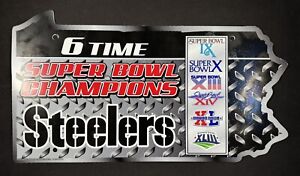 Pittsburgh Steelers NFL 6-Time Super Bowl Champions Wall Sign by Rico Industries