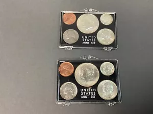 Lot 2 Cases 1964 D SILVER MINT SET BU 90% Silver Half Dollar Dime Quarter - Picture 1 of 8