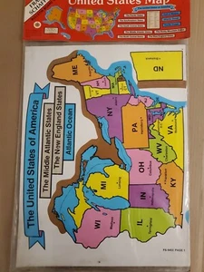 Vintage United State Map Bulletin Board Set FS-9453 - Picture 1 of 2