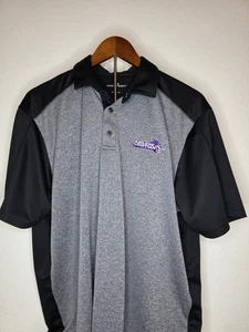 Vansport Abilene Christian University Embroidered Black Gray Polo Large - Picture 1 of 6