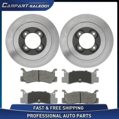 Rotores de freno de disco trasero + Kit de pastillas de freno para 1988 1989 Mazda 323 1,6 L Foto 1 de 4