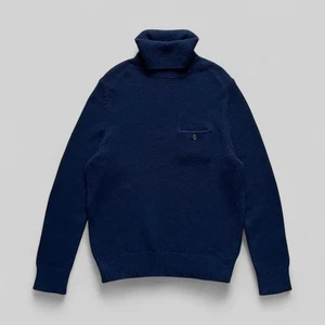 Acne Studios Men’s Navy Blue Wool Turtleneck “Chet P AW14” Knit Sweater – Size M - Picture 1 of 12