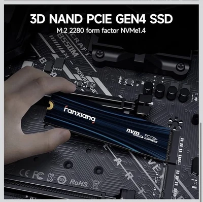 4TB PCIe NVMe SSD Gen 4 Gaming SSD M.2 2280, Up to 7000MB/s Compatible with PS5 - Image 1 of 4