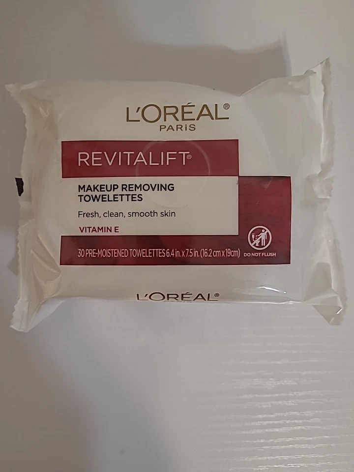 Toallitas desmaquillantes L'Oreal Paris Revitalift, toallitas prehumedecidas de 30 quilates Foto 1 de 1