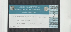 España Visita Juan Pablo II Entrada misa en Campo F.C Barcelona año 1982 (HF-505 - Imagen 1 de 1
