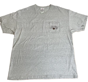 Harley Davidson Mens 2XL Gray T-Shirt Double Sided Graphics Pocket Made USA - Picture 1 of 10