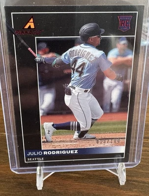 2022 Panini Chronicles Pinnacle Red #12 Julio Rodriguez RC /100 - Image 1 of 2