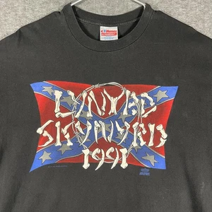 Vintage Lynyrd Skynyrd Winterland Tour Shirt XL 1991 Single Stitch Made USA BLK - Picture 1 of 11